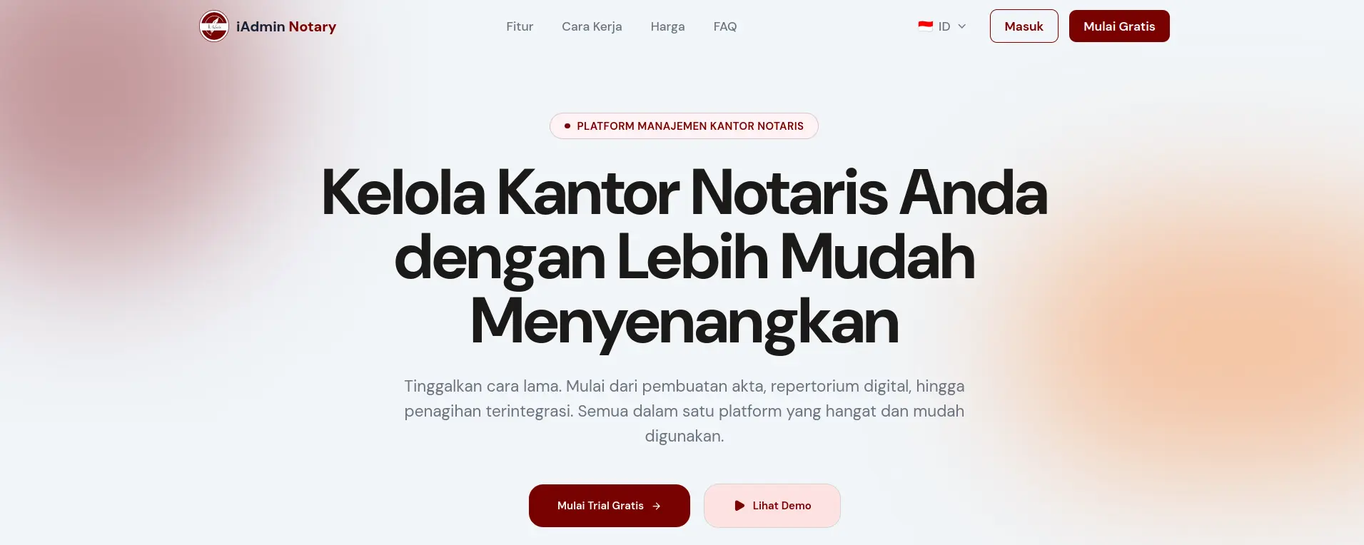 Screenshot iadmin Notary